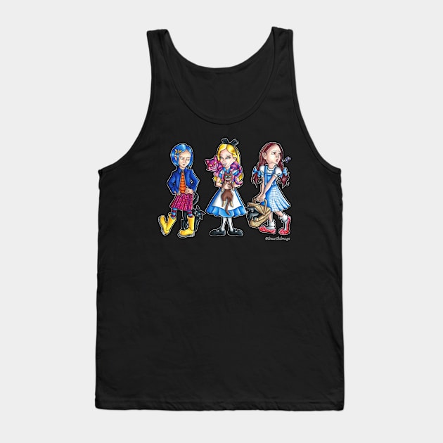 Extraordinary Girls and Their Pets Tank Top by Artful Magic Shop